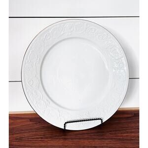 Farberware Calais 4173 White w/ Gold Trim - Dinner Plate 10 3/4"